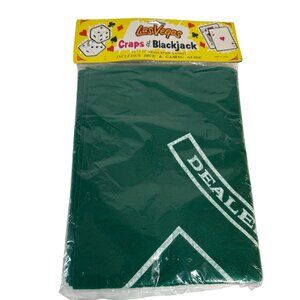 Las Vegas Craps Blackjack Table Top Large Felt Game Set Dice Casino Night Party